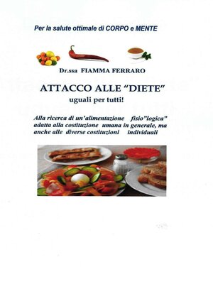 cover image of Attacco alle &quot;diete&quot; uguali per tutti